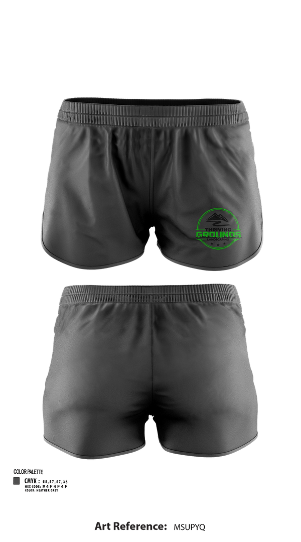 Womens Shorts, Thriving Grounds Landscaping, , Teamtime, Team time, sublimation, custom sports apparel, team uniforms, spirit wear, spiritwear, sports uniforms, custom shirts, team store, custom team store, fundraiser sports, apparel fundraiser