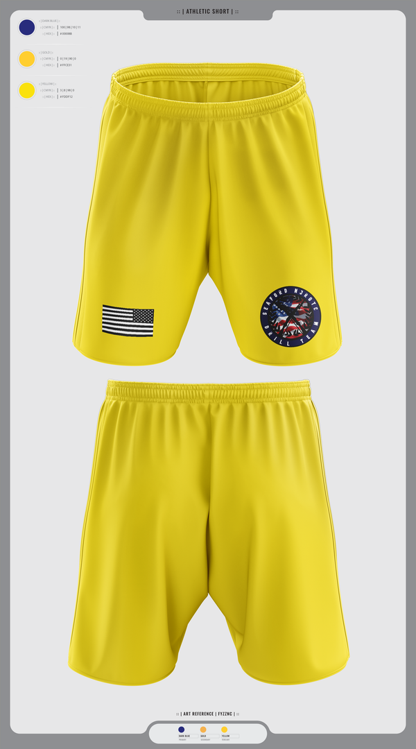 Athletic Shorts With Pockets, Seaford NJROTC, Navy, Teamtime, Team time, sublimation, custom sports apparel, team uniforms, spirit wear, spiritwear, sports uniforms, custom shirts, team store, custom team store, fundraiser sports, apparel fundraiser