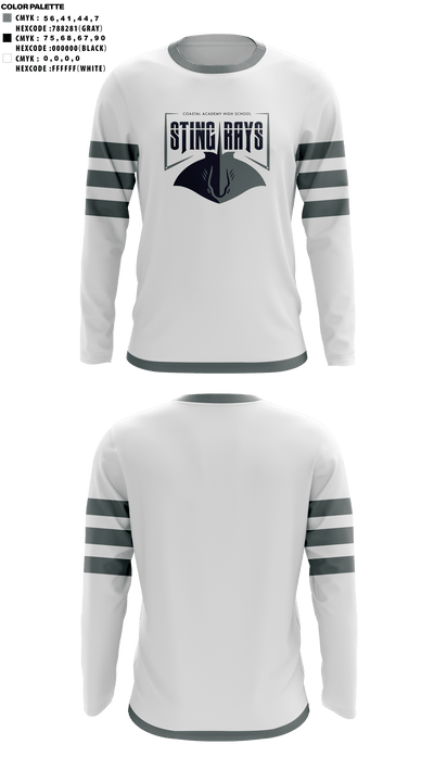 Coastal Academy High School Cheer 84548138 Long Sleeve Performance Shirt - 41
