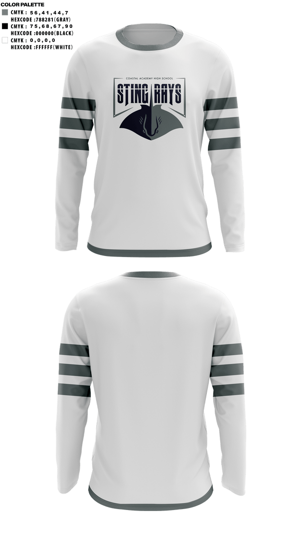 Long Sleeve Performance Shirt, Coastal Academy High School Cheer, Cheer, Teamtime, Team time, sublimation, custom sports apparel, team uniforms, spirit wear, spiritwear, sports uniforms, custom shirts, team store, custom team store, fundraiser sports, apparel fundraiser