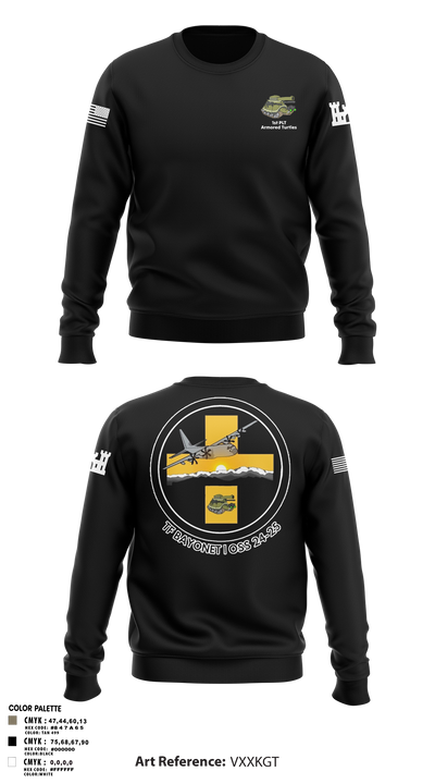 B Co 766 EN BeB 1st Platoon Armored Turtles Crew Neck Sweatshirt - 9
