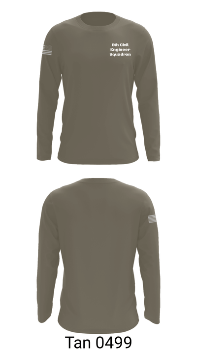 8th Civil Engineer Squadron 95105719 Long Sleeve Performance Shirt - 37