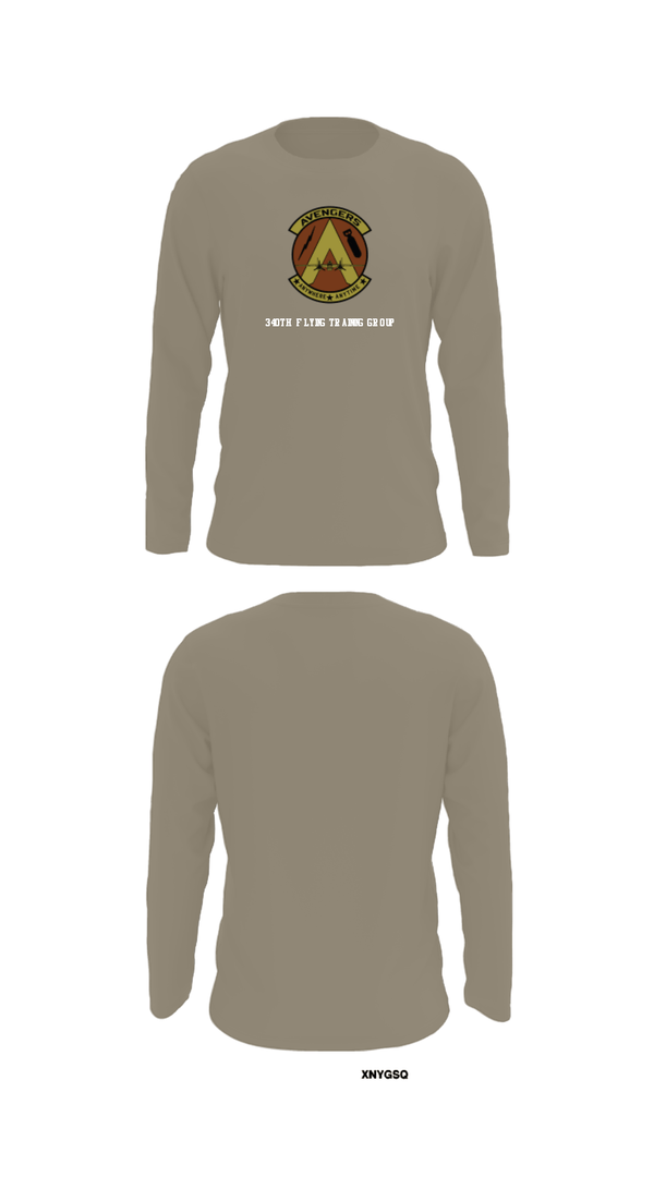 Long Sleeve Performance Shirt, 340th Flying Training Group, Air Force, Teamtime, Team time, sublimation, custom sports apparel, team uniforms, spirit wear, spiritwear, sports uniforms, custom shirts, team store, custom team store, fundraiser sports, apparel fundraiser