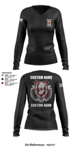 1st Medical Brigade 47127889 Women's Long Sleeve V-neck Shirt - 21