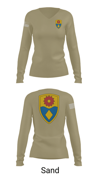 Womens Long Sleeve Vneck Shirt 1, 870th mp company, Army, Teamtime, Team time, sublimation, custom sports apparel, team uniforms, spirit wear, spiritwear, sports uniforms, custom shirts, team store, custom team store, fundraiser sports, apparel fundraiser