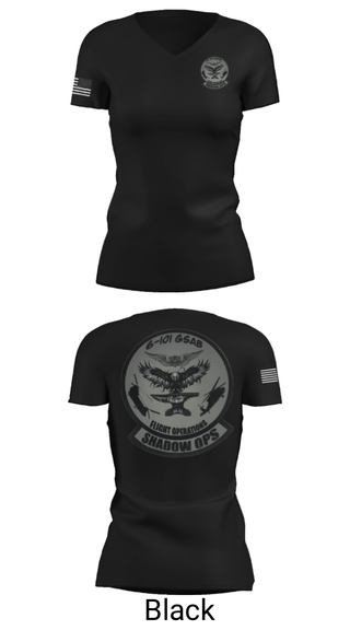 Women's Short Sleeve Vneck Shirt, Iron Eagle Shadow Ops, Army, Teamtime, Team time, sublimation, custom sports apparel, team uniforms, spirit wear, spiritwear, sports uniforms, custom shirts, team store, custom team store, fundraiser sports, apparel fundraiser