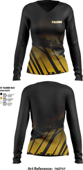 Falcons 1013382 Women's Long Sleeve V-neck Shirt - 1