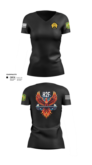 Womens Short Sleeve Vneck Shirt, Phoenix H2F, Army, Teamtime, Team time, sublimation, custom sports apparel, team uniforms, spirit wear, spiritwear, sports uniforms, custom shirts, team store, custom team store, fundraiser sports, apparel fundraiser