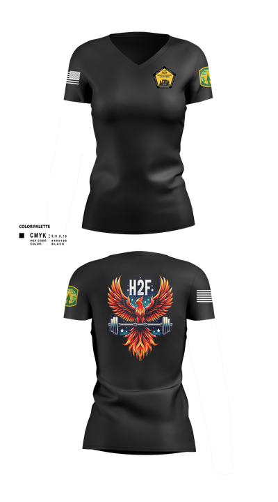 Phoenix H2F 94523826 Women's Short Sleeve V-neck Shirt - 101