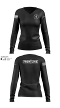 Friends Baptist Church 38718112 Women's Long Sleeve V-neck Shirt - 70