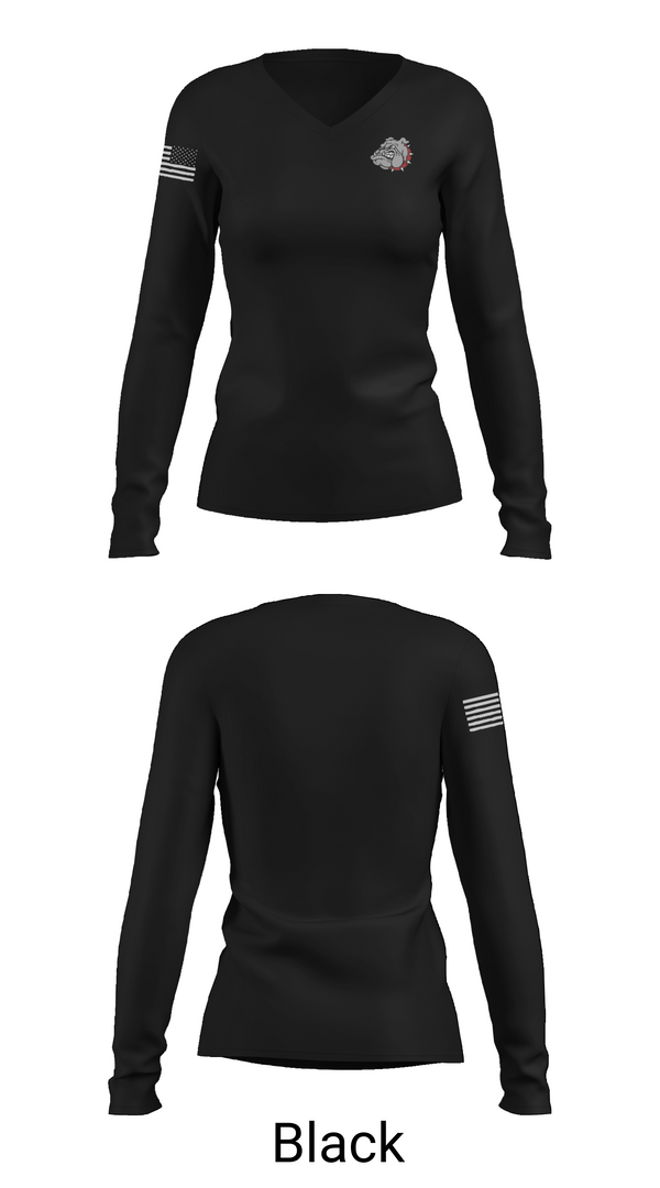 Womens Long Sleeve Vneck Shirt 1, vWyandotte High School Bowling, Bowling, Teamtime, Team time, sublimation, custom sports apparel, team uniforms, spirit wear, spiritwear, sports uniforms, custom shirts, team store, custom team store, fundraiser sports, apparel fundraiser