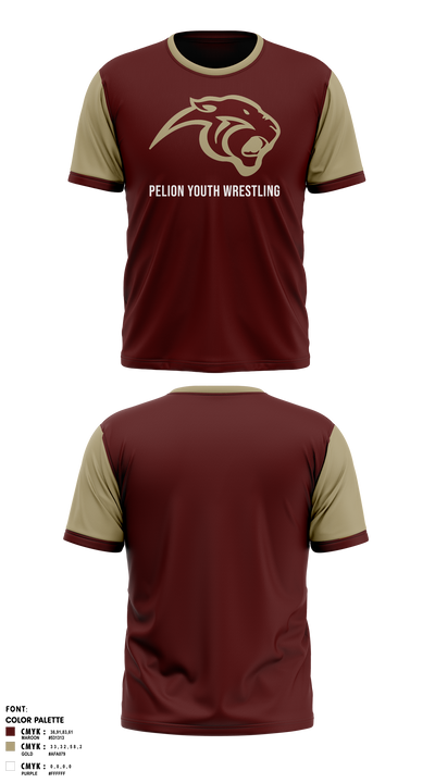 Pelion Youth Wrestling 55774781 Short Sleeve Performance Shirt - 41