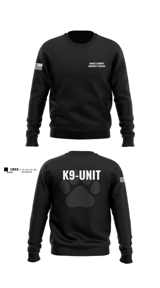 Crew Neck Sweatshirt, Vance County Sheriff's Office  K9 Unit, Police, Teamtime, Team time, sublimation, custom sports apparel, team uniforms, spirit wear, spiritwear, sports uniforms, custom shirts, team store, custom team store, fundraiser sports, apparel fundraiser