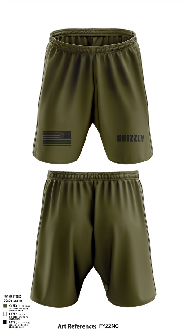 Athletic Shorts With Pockets, Grizzly, , Teamtime, Team time, sublimation, custom sports apparel, team uniforms, spirit wear, spiritwear, sports uniforms, custom shirts, team store, custom team store, fundraiser sports, apparel fundraiser
