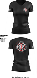 Kojukan JuJitsu 34454400 Women's Short Sleeve V-neck Shirt - 2