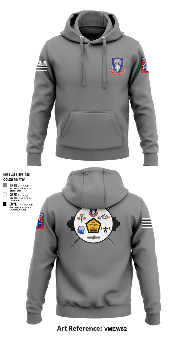 Hoodie, 82nd ADSB H2F, Army, Teamtime, Team time, sublimation, custom sports apparel, team uniforms, spirit wear, spiritwear, sports uniforms, custom shirts, team store, custom team store, fundraiser sports, apparel fundraiser