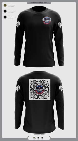 Long Sleeve Performance Shirt, Muscle Maker Academy, Space Force, Teamtime, Team time, sublimation, custom sports apparel, team uniforms, spirit wear, spiritwear, sports uniforms, custom shirts, team store, custom team store, fundraiser sports, apparel fundraiser