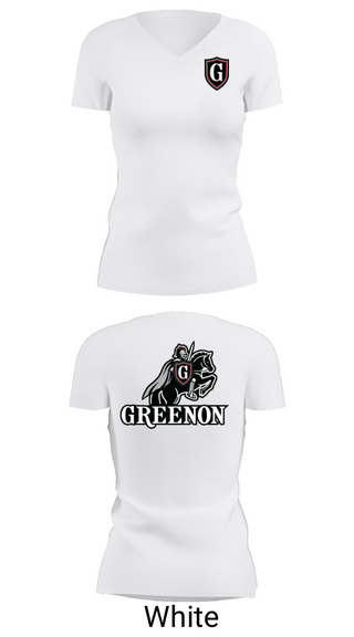 Womens Short Sleeve Vneck Shirt, Greenon Knights, Women's Volleyball, Teamtime, Team time, sublimation, custom sports apparel, team uniforms, spirit wear, spiritwear, sports uniforms, custom shirts, team store, custom team store, fundraiser sports, apparel fundraiser
