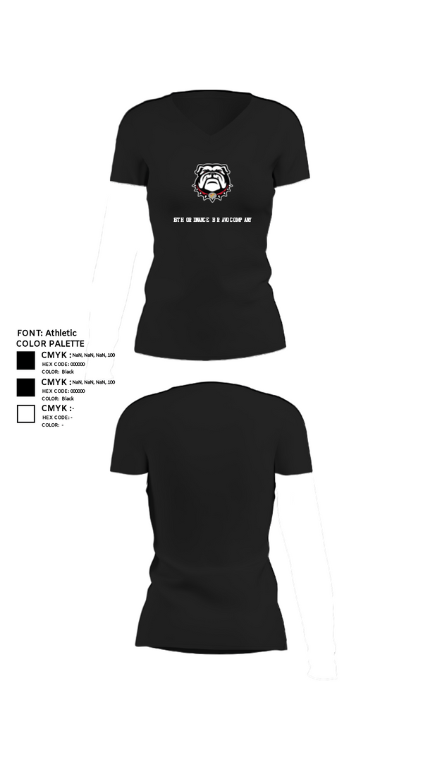 Women's Short Sleeve Vneck Shirt, 16TH ordnance Bravo Company, , Teamtime, Team time, sublimation, custom sports apparel, team uniforms, spirit wear, spiritwear, sports uniforms, custom shirts, team store, custom team store, fundraiser sports, apparel fundraiser
