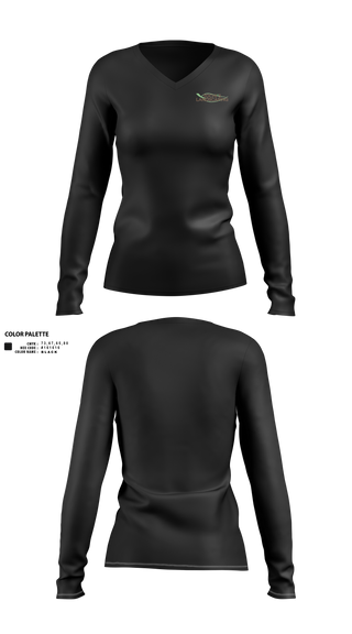 Womens Long Sleeve Vneck Shirt, Tochi’s Landscaping, , Teamtime, Team time, sublimation, custom sports apparel, team uniforms, spirit wear, spiritwear, sports uniforms, custom shirts, team store, custom team store, fundraiser sports, apparel fundraiser