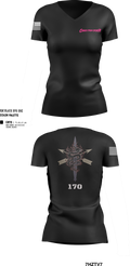 ODB 170, Alpha Company, 3rd BN, 1SFG (A) Women's Short Sleeve V-neck Shirt - 29