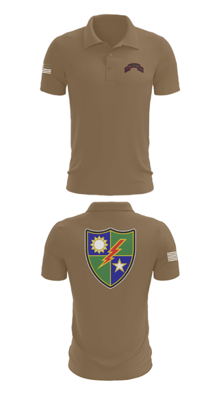 Short Sleeve Performance Polo, 75th Ranger Regiment, Army, Teamtime, Team time, sublimation, custom sports apparel, team uniforms, spirit wear, spiritwear, sports uniforms, custom shirts, team store, custom team store, fundraiser sports, apparel fundraiser
