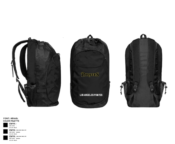 Gear Bag, Los Angeles Pirates, Softball, Teamtime, Team time, sublimation, custom sports apparel, team uniforms, spirit wear, spiritwear, sports uniforms, custom shirts, team store, custom team store, fundraiser sports, apparel fundraiser