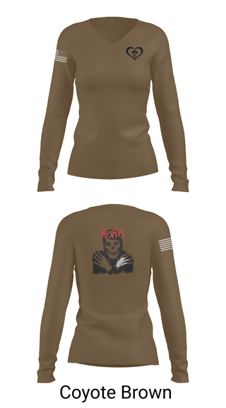 Womens Long Sleeve Vneck Shirt, 3rd squad, Army, Teamtime, Team time, sublimation, custom sports apparel, team uniforms, spirit wear, spiritwear, sports uniforms, custom shirts, team store, custom team store, fundraiser sports, apparel fundraiser