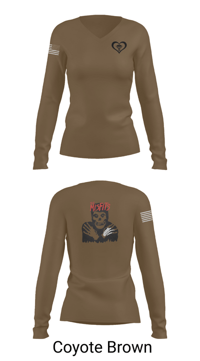 3rd squad 34801732 Women's Long Sleeve V-neck Shirt - 17