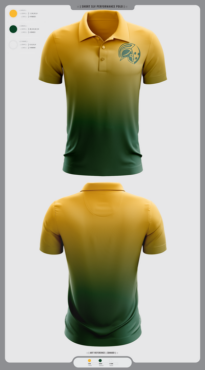 Glenbrook North Spartan Bowling 77561546 Short Sleeve Performance Polo - 2