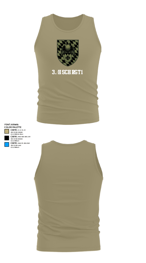 Tank Top, 3./HSchRgt1, Army, Teamtime, Team time, sublimation, custom sports apparel, team uniforms, spirit wear, spiritwear, sports uniforms, custom shirts, team store, custom team store, fundraiser sports, apparel fundraiser