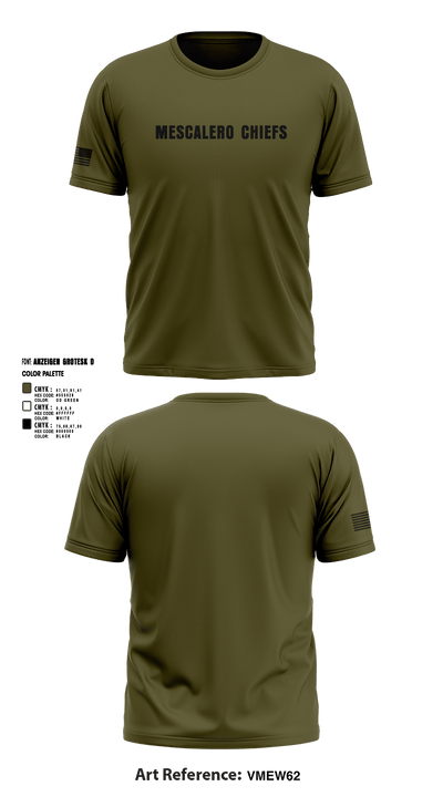Mescalero chiefs 4898423 Short Sleeve Performance Shirt - 2