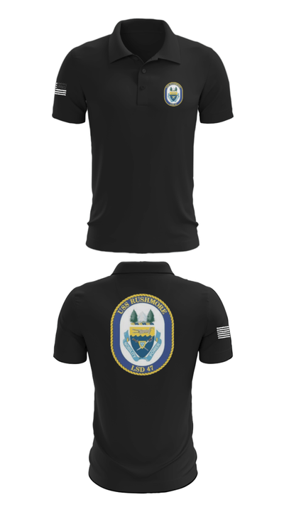 USS RUSHMORE 78932182 Short Sleeve Performance Polo - 26