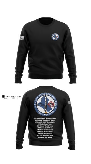 Crew Neck Sweatshirt, Bravo Battery, 4th Battalion, 3rd Air Defense Artillery Regiment, Army, Teamtime, Team time, sublimation, custom sports apparel, team uniforms, spirit wear, spiritwear, sports uniforms, custom shirts, team store, custom team store, fundraiser sports, apparel fundraiser