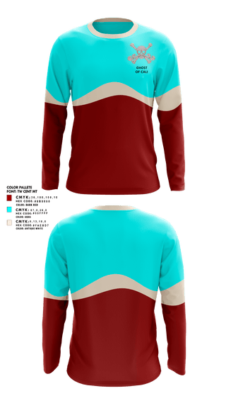Long Sleeve Performance Shirt, Ghost Of Cali, , Teamtime, Team time, sublimation, custom sports apparel, team uniforms, spirit wear, spiritwear, sports uniforms, custom shirts, team store, custom team store, fundraiser sports, apparel fundraiser