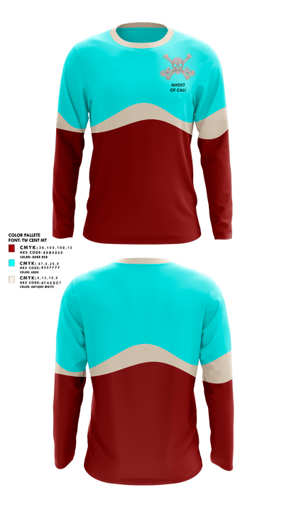 Ghost Of Cali 62715097 Long Sleeve Performance Shirt 1