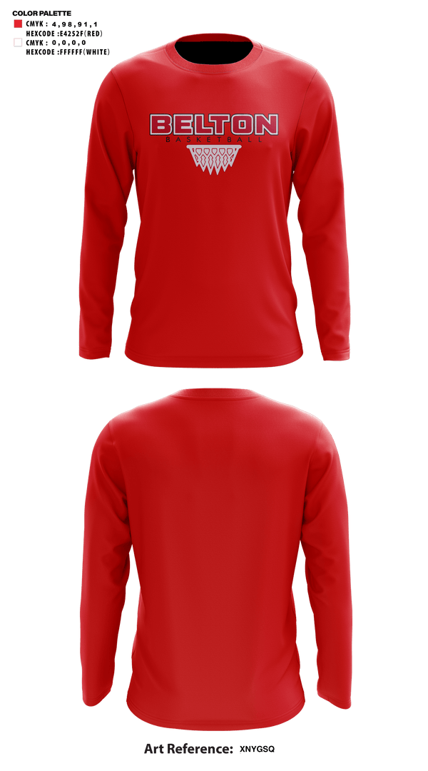 Long Sleeve Shooting Shirt, Belton High School Basketball, Women's Basketball, Teamtime, Team time, sublimation, custom sports apparel, team uniforms, spirit wear, spiritwear, sports uniforms, custom shirts, team store, custom team store, fundraiser sports, apparel fundraiser