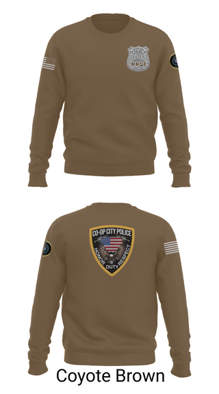 Crew Neck Sweatshirt, Co-op City Police Department, Police, Teamtime, Team time, sublimation, custom sports apparel, team uniforms, spirit wear, spiritwear, sports uniforms, custom shirts, team store, custom team store, fundraiser sports, apparel fundraiser