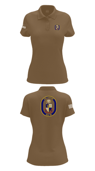 Womens Short Sleeve Performance Polo, USS LABOON - DDG 58, Navy, Teamtime, Team time, sublimation, custom sports apparel, team uniforms, spirit wear, spiritwear, sports uniforms, custom shirts, team store, custom team store, fundraiser sports, apparel fundraiser