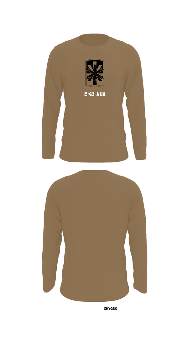 Long Sleeve Performance Shirt, 2/43 ADA, Army, Teamtime, Team time, sublimation, custom sports apparel, team uniforms, spirit wear, spiritwear, sports uniforms, custom shirts, team store, custom team store, fundraiser sports, apparel fundraiser