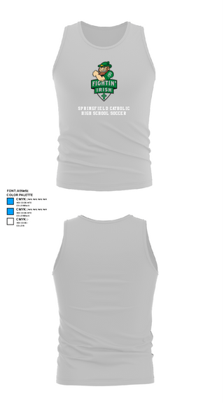 Tank Top, Springfield Catholic High School Soccer, Men's Soccer, Teamtime, Team time, sublimation, custom sports apparel, team uniforms, spirit wear, spiritwear, sports uniforms, custom shirts, team store, custom team store, fundraiser sports, apparel fundraiser