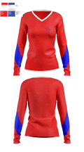 Trinity High School Cross Country 16011838 Women's Long Sleeve V-neck Shirt - 1