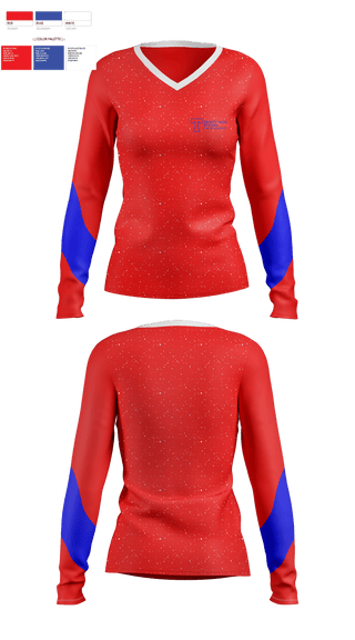 Womens Long Sleeve Vneck Shirt, Trinity High School Cross Country, Cross Country, Teamtime, Team time, sublimation, custom sports apparel, team uniforms, spirit wear, spiritwear, sports uniforms, custom shirts, team store, custom team store, fundraiser sports, apparel fundraiser