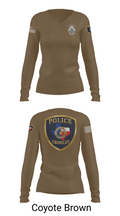 Crowley Police Department 8097883 Women's Long Sleeve V-neck Shirt - 16
