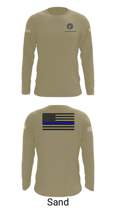 NAVAL SUPPORT ACTIVITY BETHESDA SECURITY FORCES 28838405 Long Sleeve Performance Shirt - 82