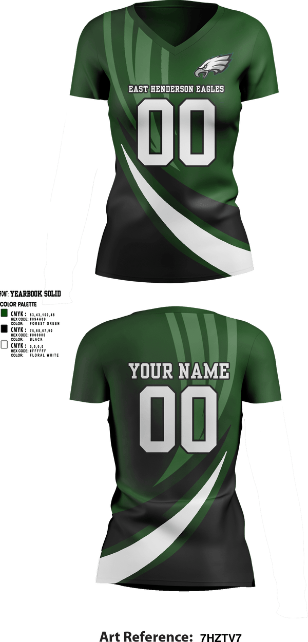 Womens Short Sleeve Vneck Shirt, East Henderson Eagles, Women's Volleyball, Teamtime, Team time, sublimation, custom sports apparel, team uniforms, spirit wear, spiritwear, sports uniforms, custom shirts, team store, custom team store, fundraiser sports, apparel fundraiser
