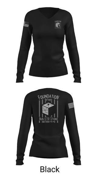 Womens Long Sleeve Vneck Shirt, Igniting Faith, , Teamtime, Team time, sublimation, custom sports apparel, team uniforms, spirit wear, spiritwear, sports uniforms, custom shirts, team store, custom team store, fundraiser sports, apparel fundraiser