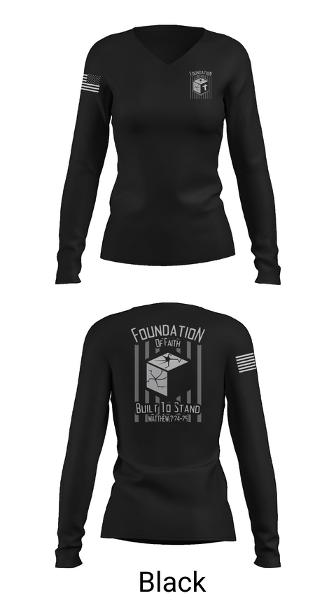 Womens Long Sleeve Vneck Shirt, Igniting Faith, , Teamtime, Team time, sublimation, custom sports apparel, team uniforms, spirit wear, spiritwear, sports uniforms, custom shirts, team store, custom team store, fundraiser sports, apparel fundraiser
