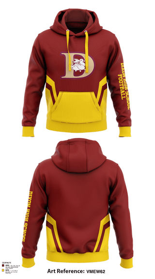 Hoodie, Dixon High School Football, Football, Teamtime, Team time, sublimation, custom sports apparel, team uniforms, spirit wear, spiritwear, sports uniforms, custom shirts, team store, custom team store, fundraiser sports, apparel fundraiser