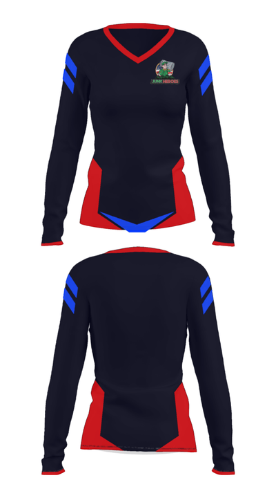 Junk Heroes 27502871 Women's Long Sleeve V-neck Shirt - 27